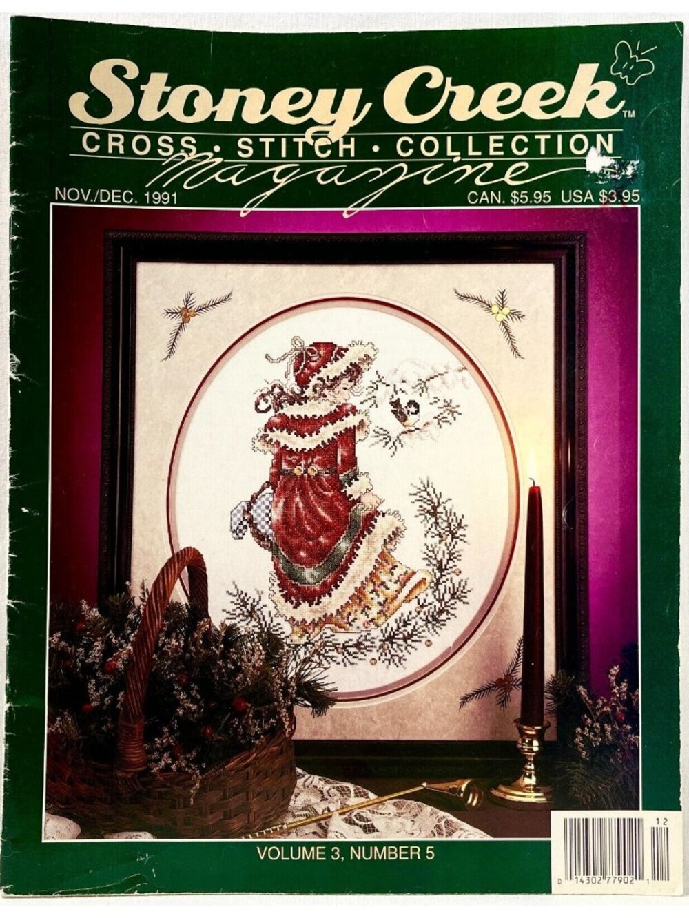 Nov/Dec 1991 Stoney Creek Cross Stitch Magazine Wings of the Wild Afghan